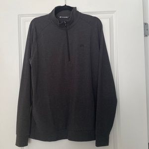 Heather charcoal half zip